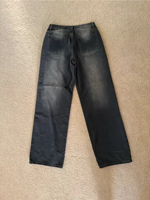 Missguided Faded Side Stud Low Rise Loose Straight Jeans thumbnail 4