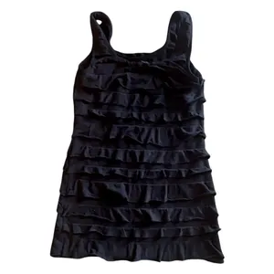Love On A Hanger Tank Top Womens Black Layers Ruffled Flowy Chic Size L‎ XL thumbnail 3