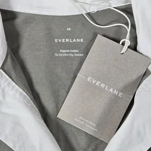 EVERLANE Organic Cotton‎ Polo T Shirt Dress Short Sleeve White Collar Fog XS thumbnail 3