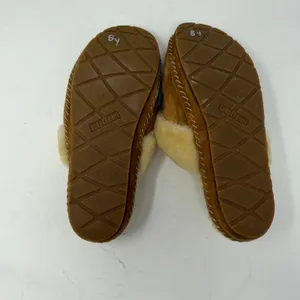 LL Bean Slip on Slide Slipper Scuff Shearling Suede Brown Womens Size 10 thumbnail 8