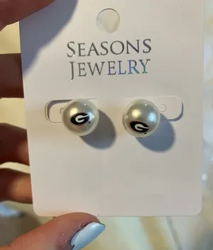 UGA earrings White thumbnail 1