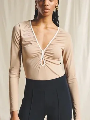 Abercrombie‎ Ruched Cut Out Long Sleeve Top thumbnail 1