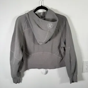 Lululemon Scuba Oversized Full Zip Hoodie Grey Yoga Gym Travel‎ Womens M/L thumbnail 6