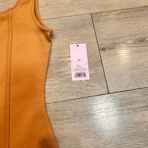 Wild Fable Womens Tank Dress XSmall XS Orange‎ Ribbed Bodycon Square Neck thumbnail 3
