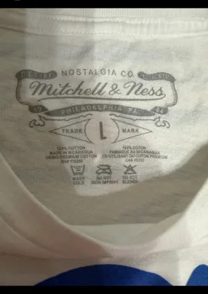Nostalgia co Mitchell & Ness ATL Braves White T-Shirt - Size L thumbnail 4