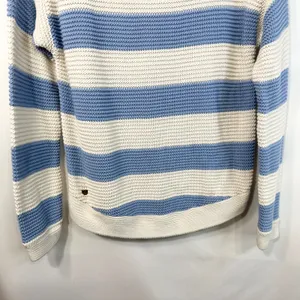 Lauren Ralph Lauren XL Sweater Blue White Striped Nautical Cotton Boat Neck 1354 thumbnail 4