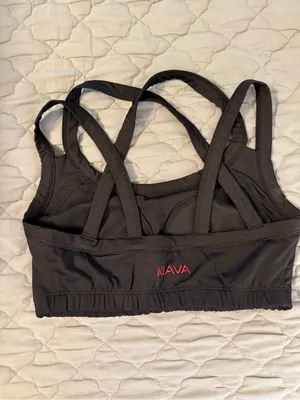 KIAVA Black Cross-Back Sports Bra thumbnail 2