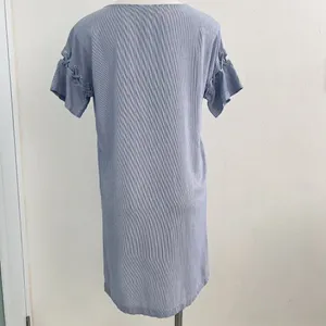 Madewell Pinstripe Dress Short Sleeves XSMALL blue white nautical coastal thumbnail 10