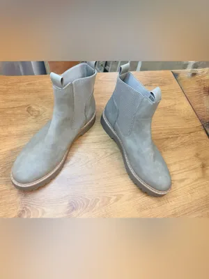 Dolce Vita Leigha Chelsea Ankle Boots – Light Grey / Stone Faux Leather Size 9 thumbnail 2
