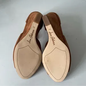 Sam Edelman Raven Open Toe Suede Wedge Tan Brown Size 7.5 thumbnail 8