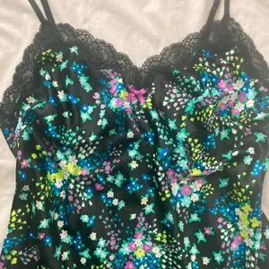 Victoria’s Secret Y2K Satin Floral Slip Dress Lace Trim Size Medium thumbnail 4