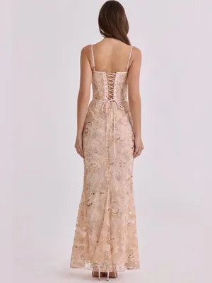 House of CB Blush Embroidered Lace Maxi Dress thumbnail 4