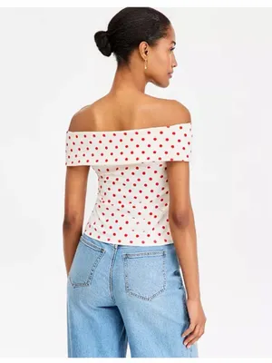 🆕 On 34th Women's Off-The-Shoulder Jersey Knit Top thumbnail 2