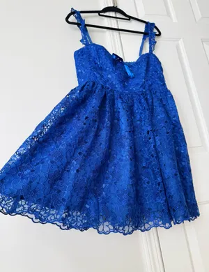 Anthropologie Ruffle-Strap Corset Lace Mini Dress, Size S thumbnail 9