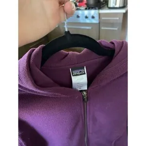 PATAGONIA Women's RHYTHM Soft Purple Fleece Full Zip Jacket w/Hood Size M thumbnail 2