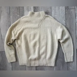 Madewell Neutral Clean Chic Minimalistic Dillon Mock Neck Pullover Sweater large thumbnail 4