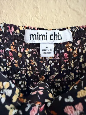 Mimi Chica Black Floral Puff-Sleeve Mini Dress thumbnail 3