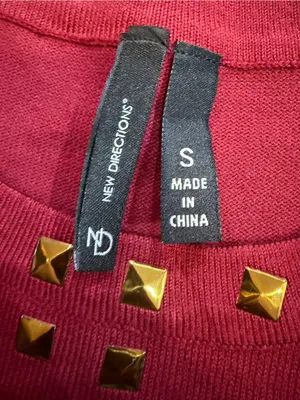 new directions Burgindy Stud-Accent Mini Dress thumbnail 4