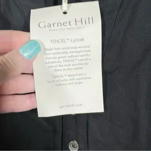 Garnet Hill NWT Black Embroidered Long Sleeve Tie Waist‎ Dress thumbnail 7