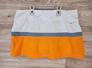 Nike Dri-Fit Orange & White Tennis Golf Skort Women’s Medium thumbnail 1