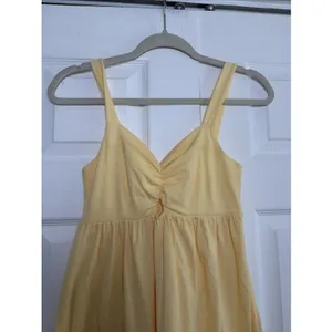 Vanilla Star Tiered Maxi Dress Womens Size S Yellow Boho Summer Cotton Blend thumbnail 2