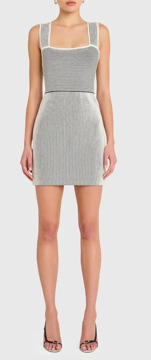 Amanda Uprichard Corenne Mini Dress Black White XS NWT thumbnail 1