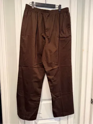NWT Alfred Dunner Size 14 Chocolate Brown Pull On Cotton Stretch Pants thumbnail 5