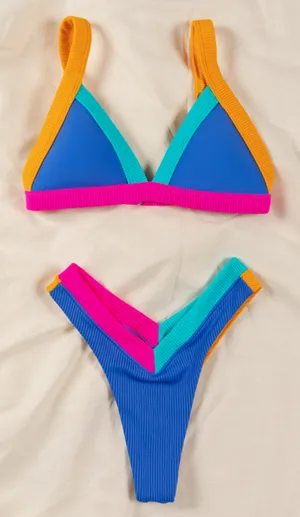 One One colorblock bikini thumbnail 1