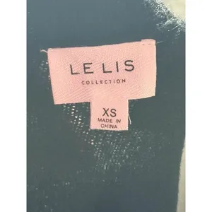 LE LIS Collection Holly Jolly Christmas Sweater black Multicolor Tinsel size XS thumbnail 4