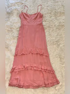 NEW REFORMATION Ellora midi pink sleeveless dress sz 10 thumbnail 4