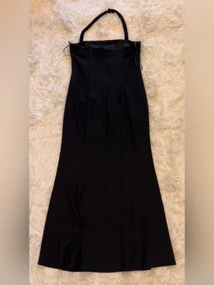 NEW ELLIATT Selena Sleeveless halter Midi Black Dress sz M thumbnail 8