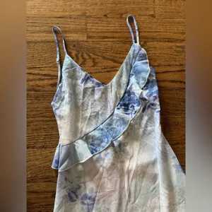NWT White Fox End of Road Maxi Dress S Blue Frill Ruffle Edge Wedding Guest thumbnail 5