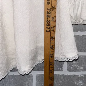 NWT‎ Saints + Secrets White Babydoll Mini Dress Boho Cottagecore Puff Sleeve M thumbnail 9