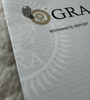 White moissanite .8 carat gra certified thumbnail 3