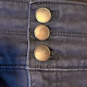 LOFT Women's Gray Skinny Fit Pants High Rise Button‎ Fly Size 4 thumbnail 2