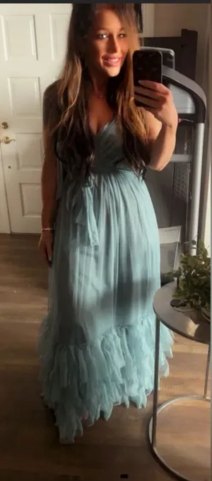 Elegant Blue women’s Boho style Dress thumbnail 1
