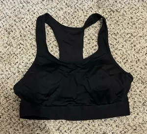 Women's Black Sports Bra thumbnail 1