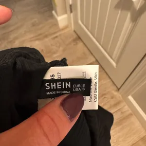 SHEIN Black Sheer Sleeve Blouse Size Small thumbnail 6