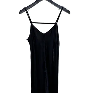 Forever‎ 21 Contemporary Black Velvet Open Back Maxi Slip Dress Small thumbnail 2