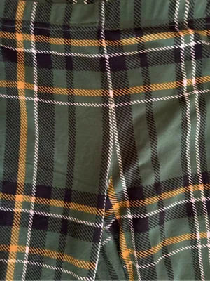 Full Circle Trends Green Plaid Flared Pants thumbnail 3