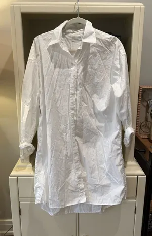 Sessei White Dress Shirt Dress thumbnail 1