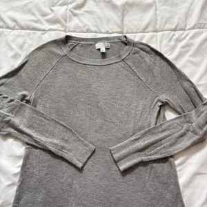 14th & Union Womens Size Small Gray Long Sleeve Sweater‎ Blouse Hippie Boho thumbnail 2