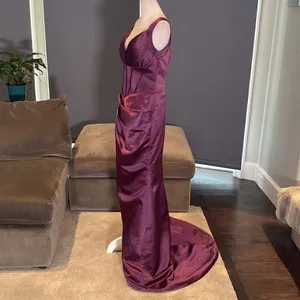 Women’s Purple Mermaid Full Length Formal Dress Small Train Leg Slit Size M NWT thumbnail 5