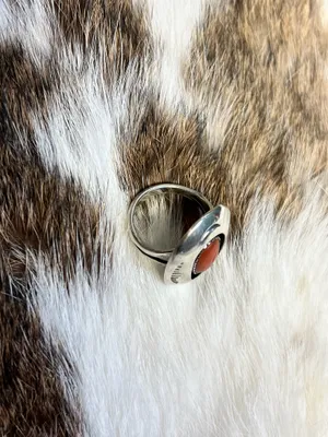 Orange Sterling Silver Ring thumbnail 3