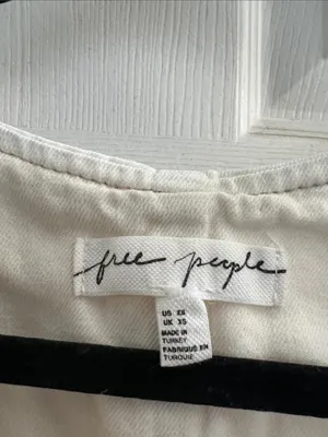 Free People Rider Denim Vest - Cropped Button Front, Ivory, Boho Western size XS thumbnail 4