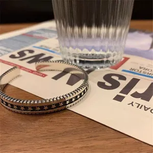 Solid Engraved Star‎ Bracelet | 925 Sterling Silver thumbnail 8