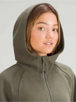 LULULEMON Olive Green Scuba Oversized Full Zip Hooded Jacket Size XS/S thumbnail 6