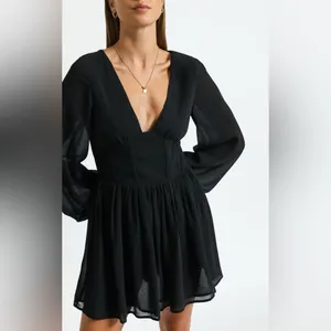 Revolve Showpo Calista Mini Dress in Black Size 6 thumbnail 2