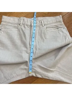 MANGO MNG Denim Rachel High Rise Loose Fit Crop Barrel Jeans - Beige US 12 thumbnail 5