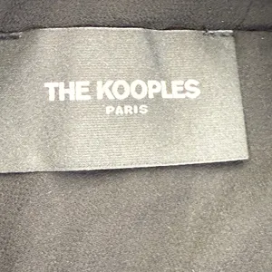 The Kooples Black Velvet Ruched Mini Dress FROB18041K‎ Size 1 NEW thumbnail 2